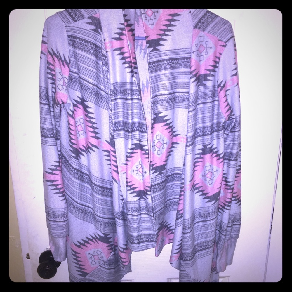 Aztec waterfall cardigan